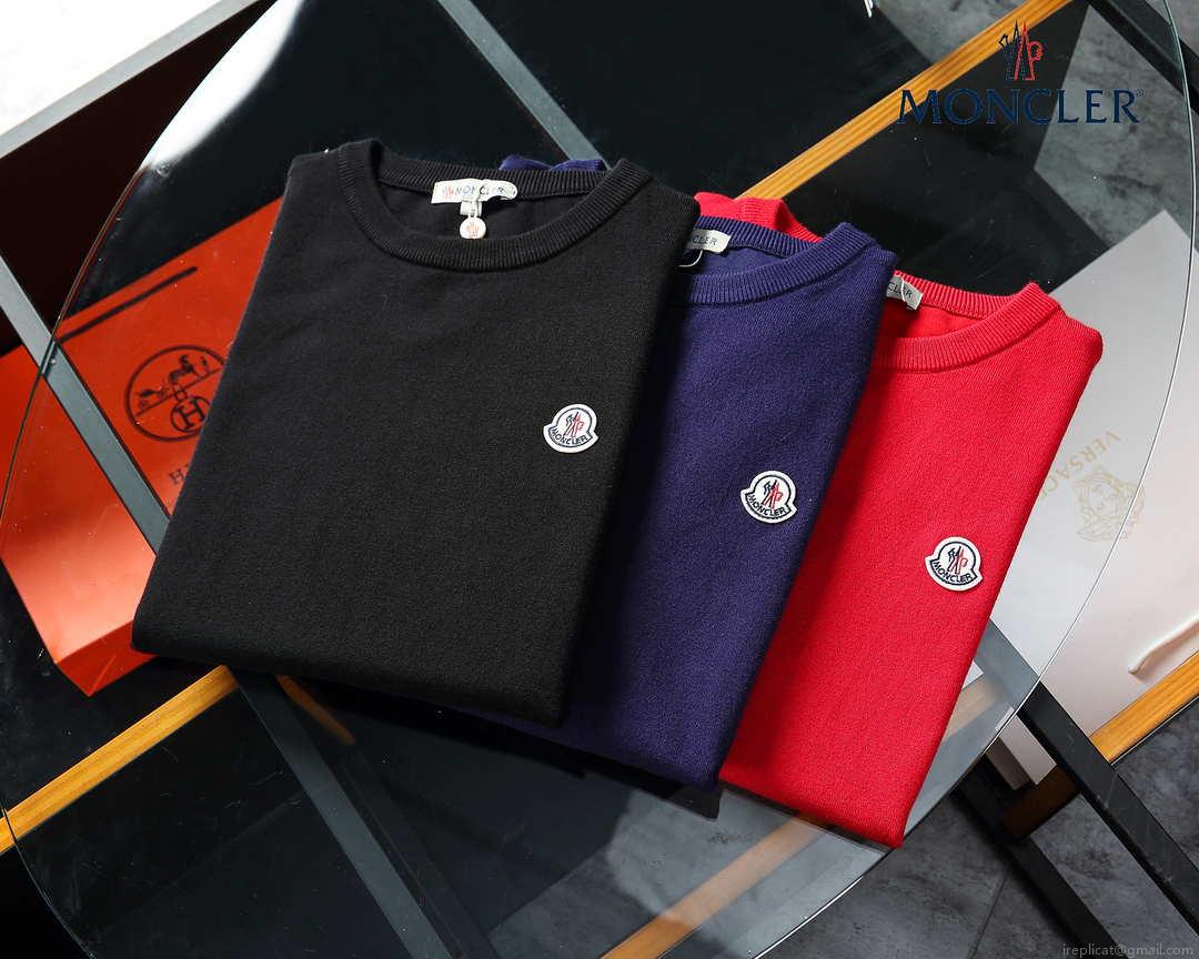 Moncler Men’s H10919C00021 Designer Logo Wool Blend Cardigans Sweater M70016