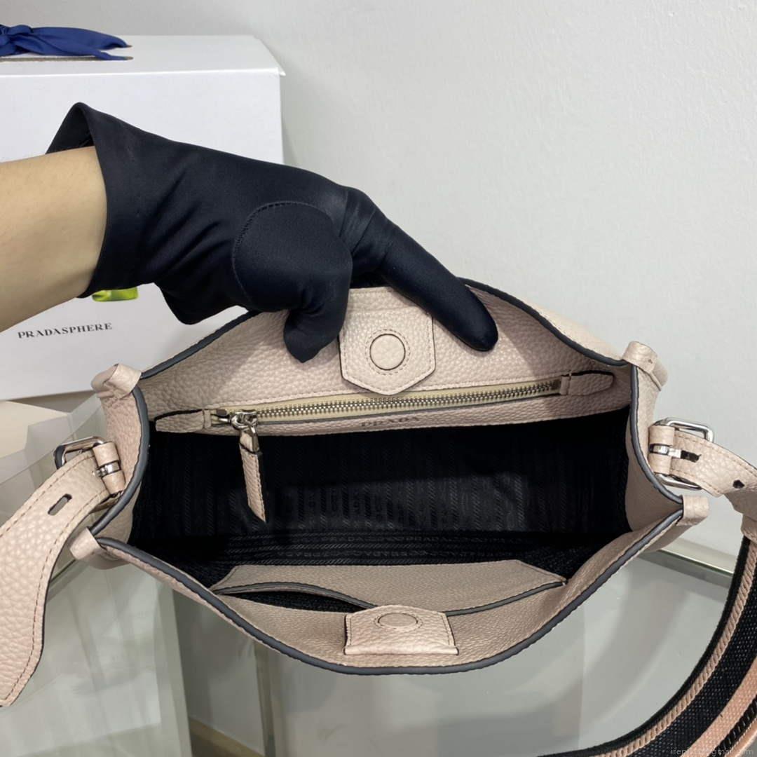 Prada Leather hobo bag 1BC073 In Pink