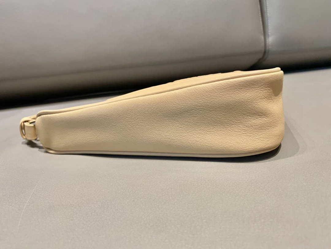 Prada 1NQ043 Triangle leather pouch Apricot