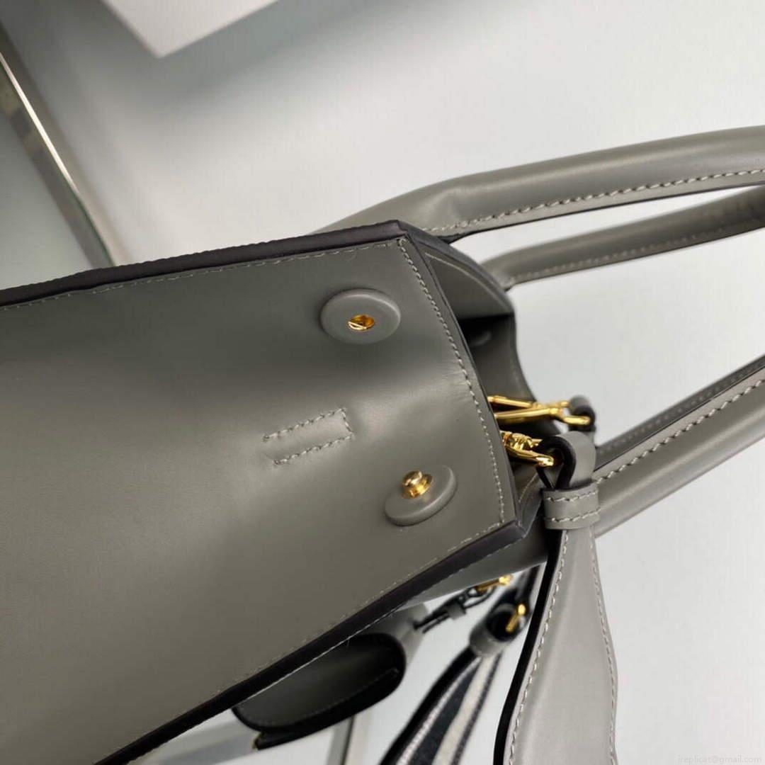 Prada 1BA156 Small Saffiano Leather Prada Monochrome Bag Slate Gray