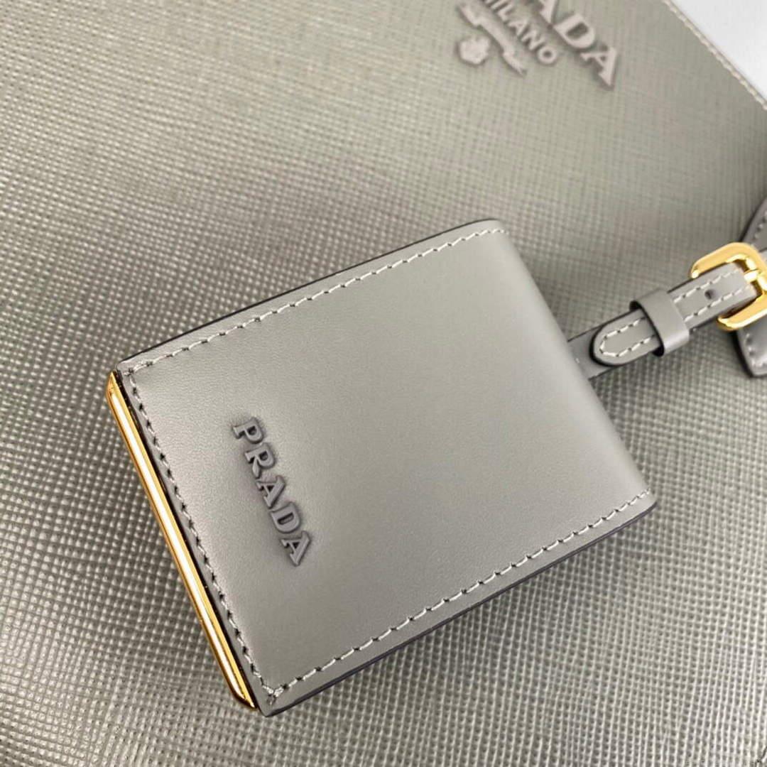 Prada 1BA155 Monochrome medium Saffiano bag Slate Gray