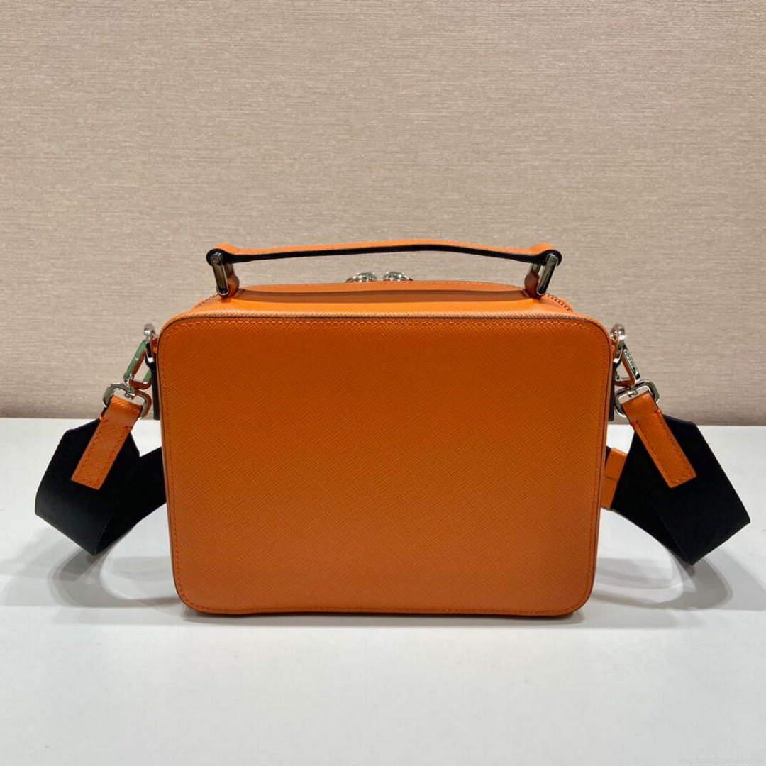 Prada 2VH069 Brique Saffiano leather bag Papaya