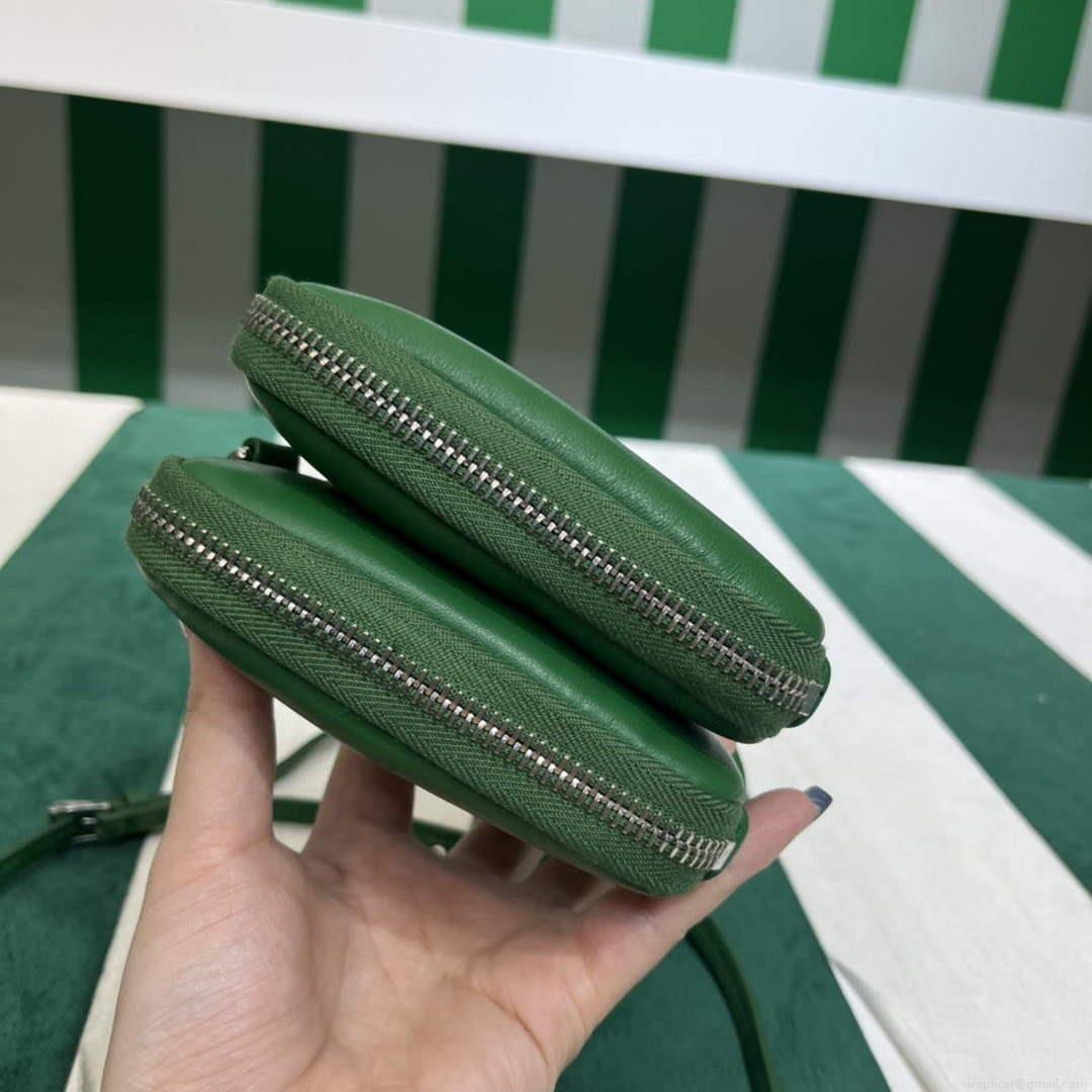 Prada 1NR015 Saffiano leather mini pouch Green