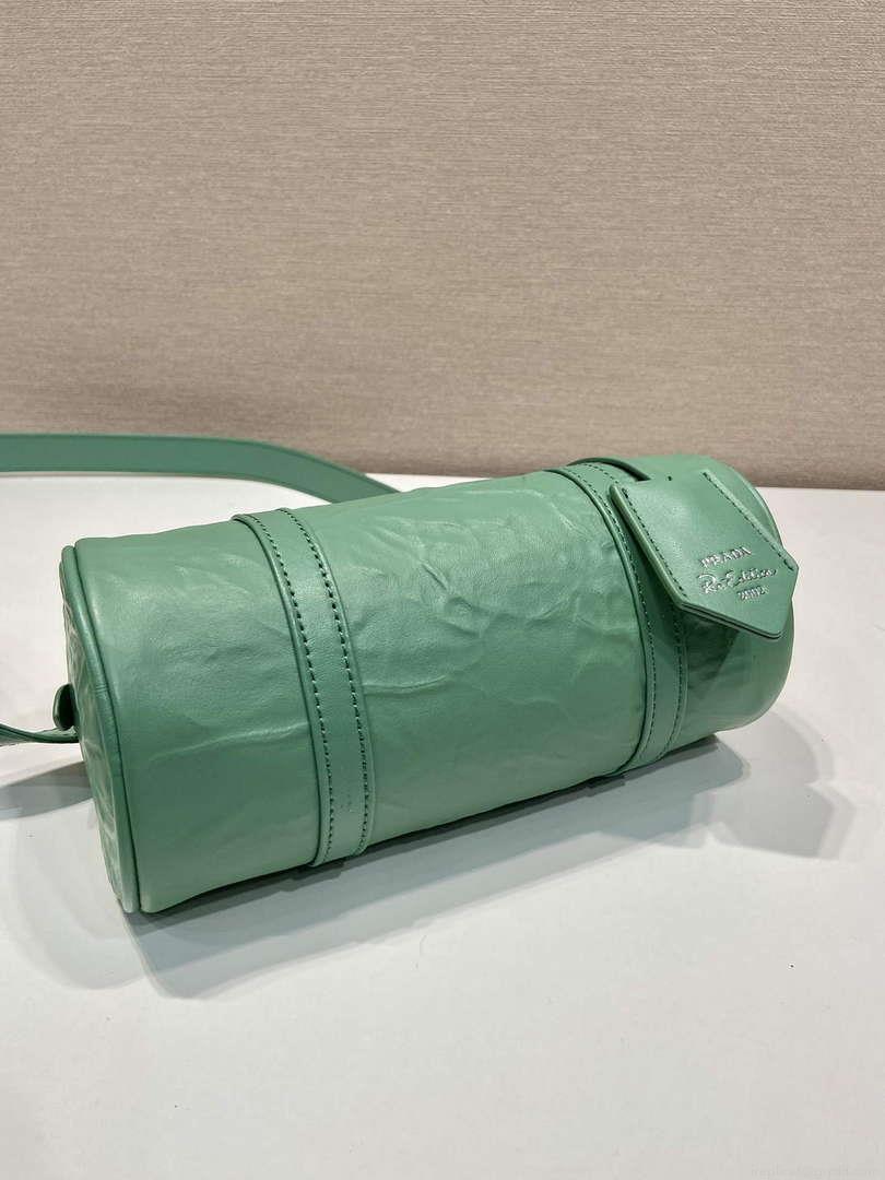 Prada 1BA389 Antique Nappa Leather Handbag Green