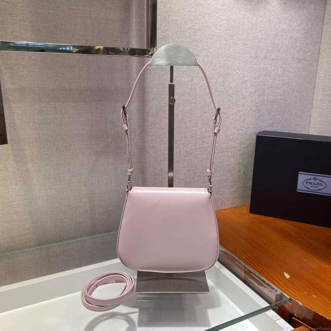 Prada 1BH188 Prada Cleo Brushed Leather Mini Bag Pink