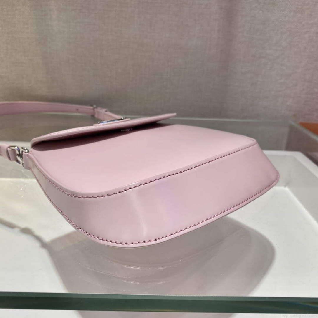 Prada 1BH188 Prada Cleo Brushed Leather Mini Bag Pink