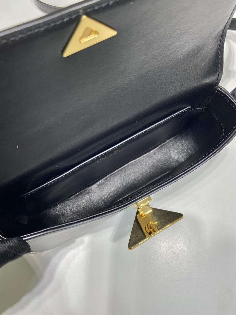 Prada 1BD339 Leather Shoulder Bag Black