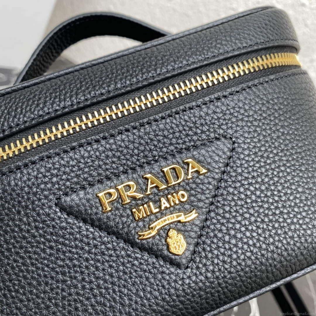 Prada 1BH202 Leather Mini Bag Black