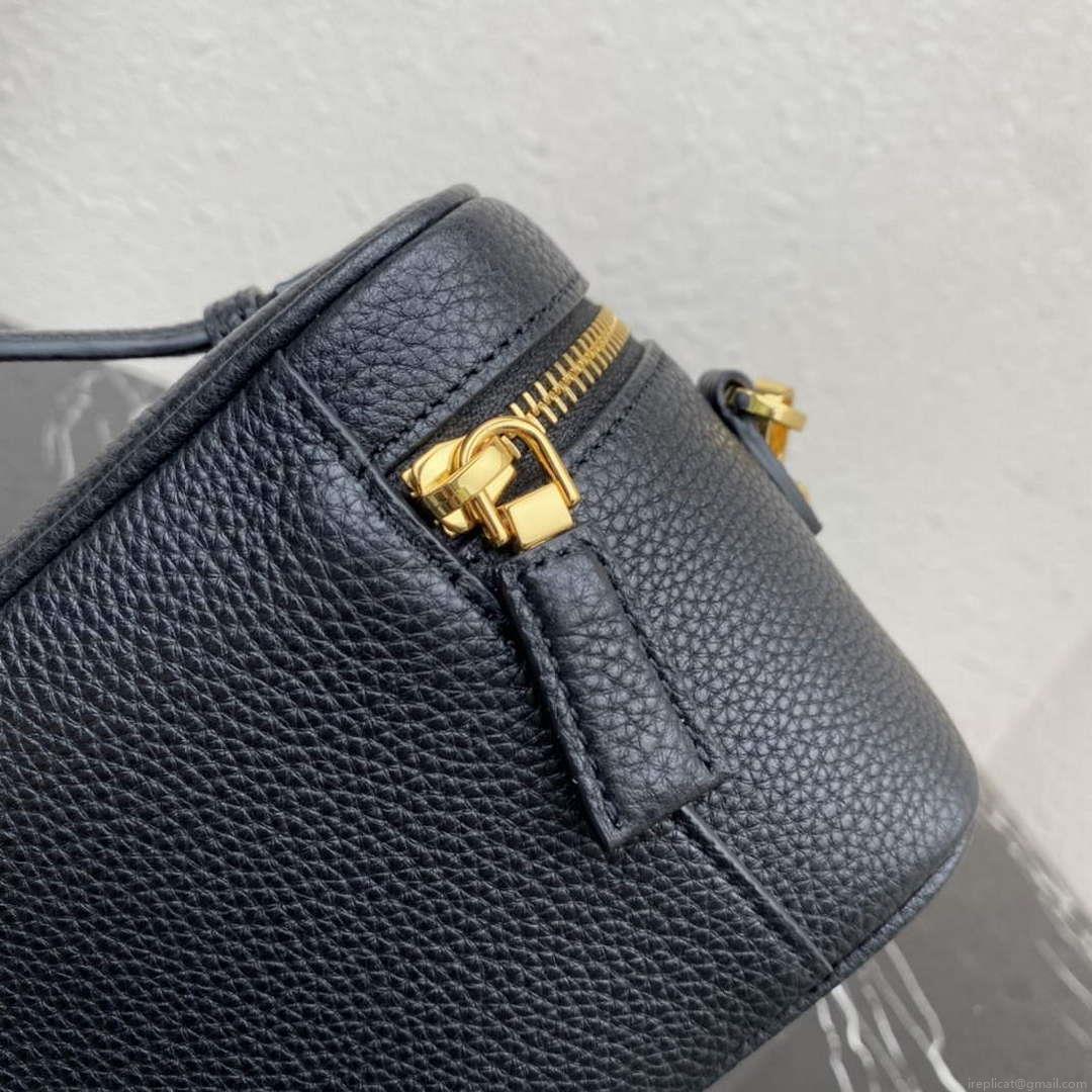 Prada 1BH202 Leather Mini Bag Black