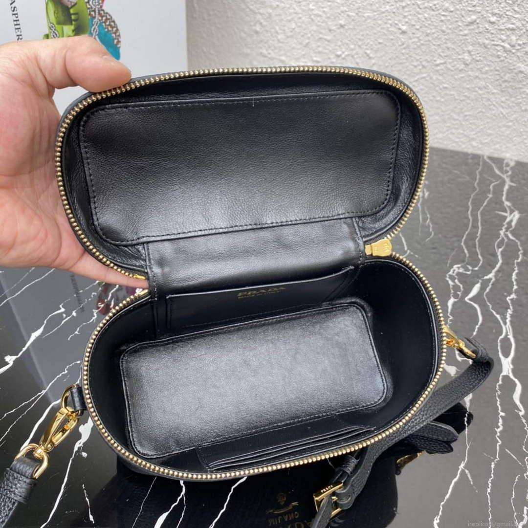 Prada 1BH202 Leather Mini Bag Black