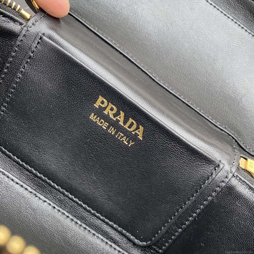 Prada 1BH202 Leather Mini Bag Black