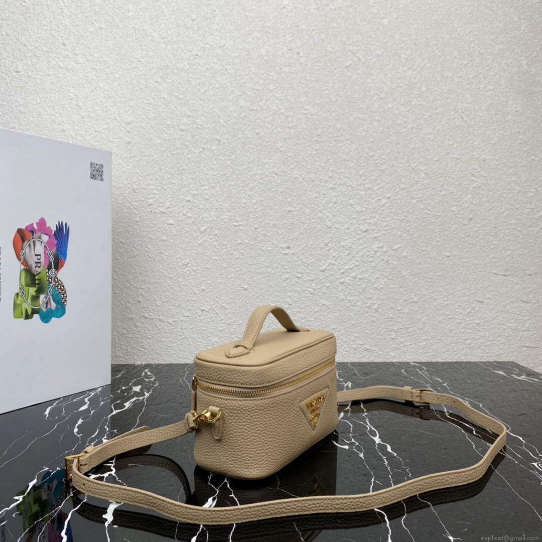 Prada 1BH202 Leather Mini Bag Tan