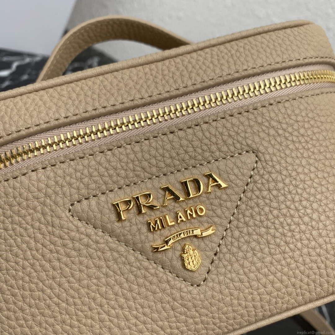 Prada 1BH202 Leather Mini Bag Tan
