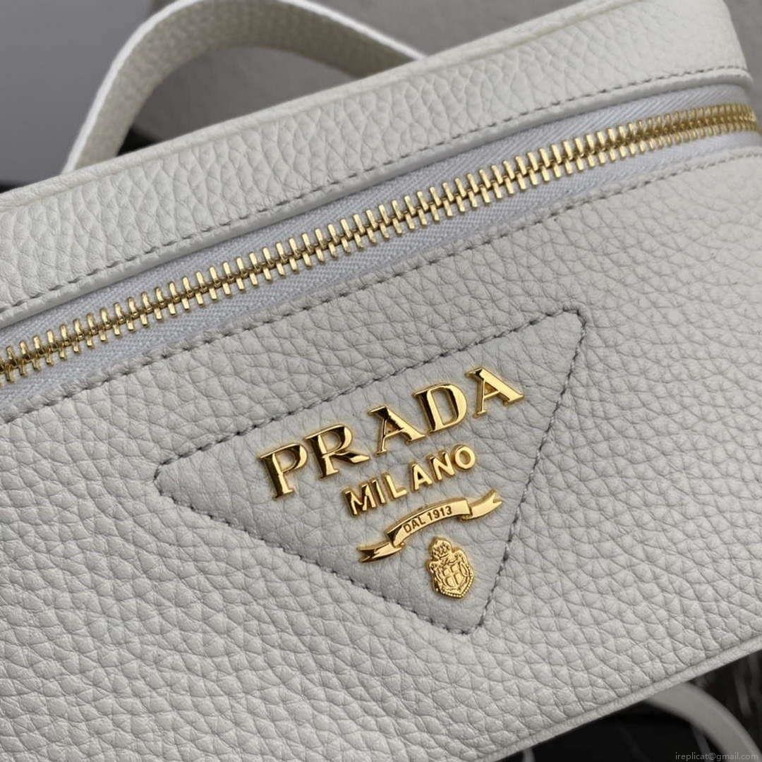 Prada 1BH202 Leather Mini Bag White