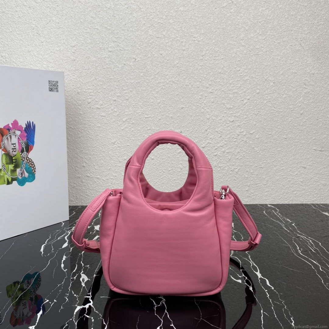 Prada 1BA359 Small Padded Prada Soft Nappa Leather Bag Pink