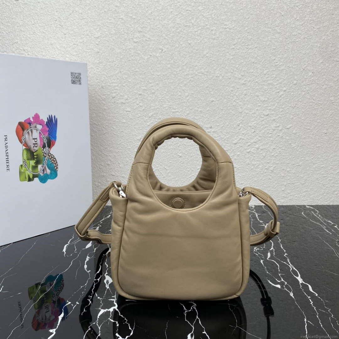 Prada 1BA359 Small Padded Prada Soft Nappa Leather Bag Tan