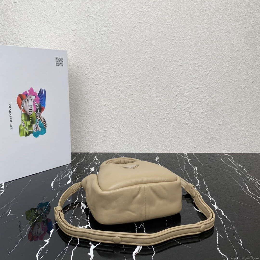 Prada 1BA359 Small Padded Prada Soft Nappa Leather Bag Tan