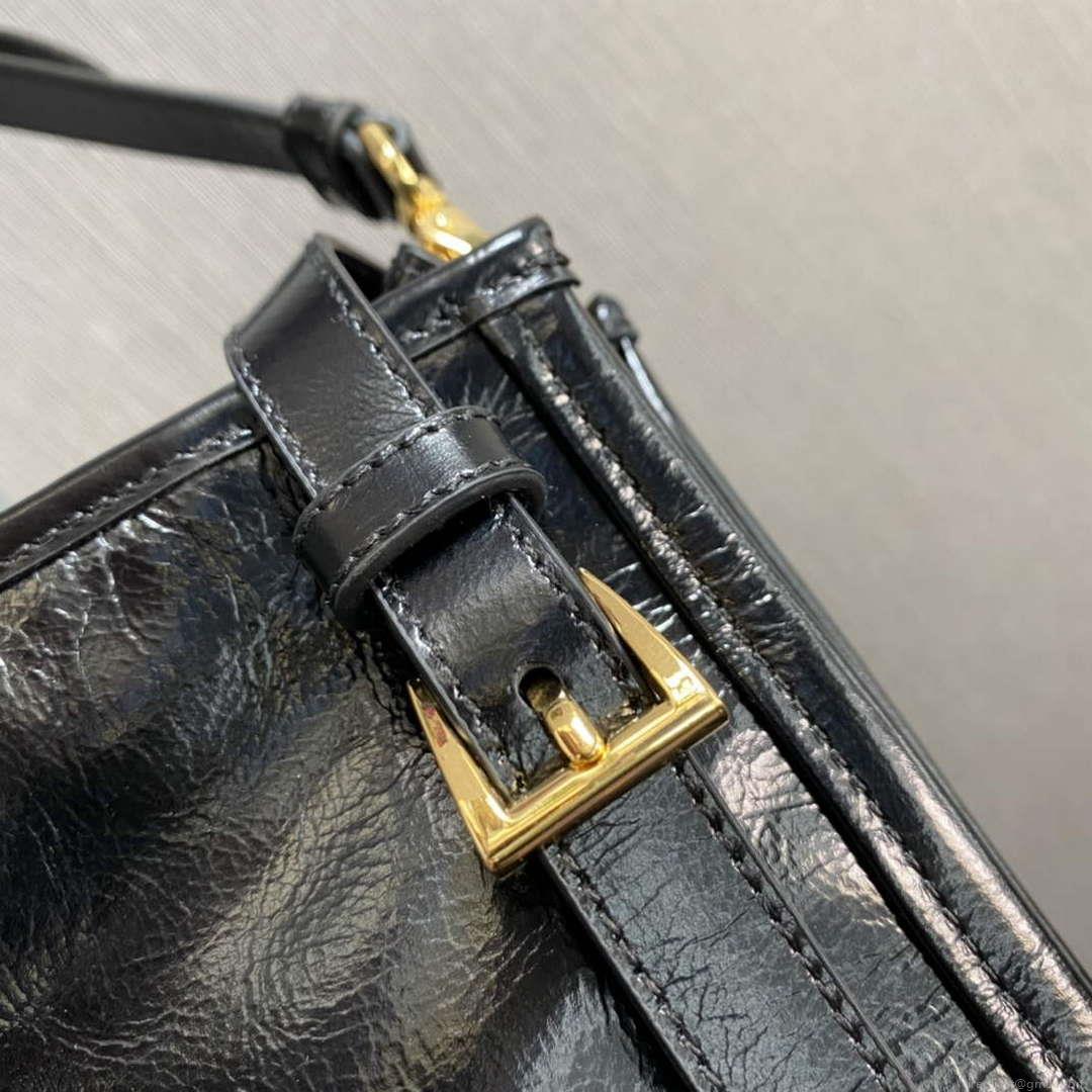 Prada 1BA433 Large Leather Handbag Black