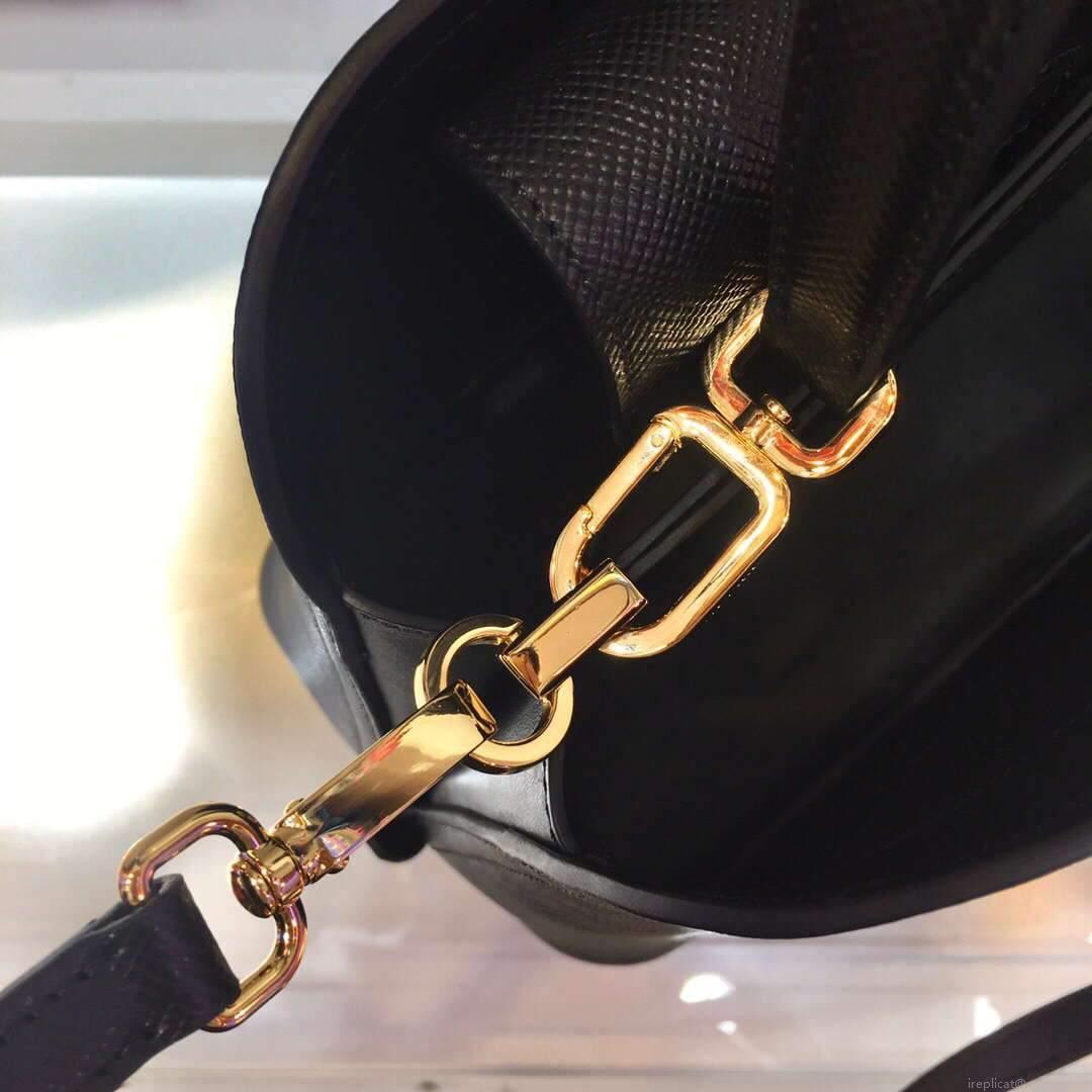 Prada 1BA282 Medium Saffiano Leather Prada Matinee Bag Black