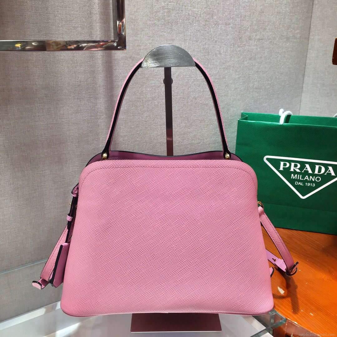 Prada 1BA282 Medium Saffiano Leather Prada Matinee Bag Pink