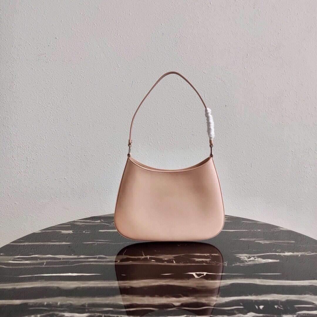 Prada 1BC499 Prada Cleo Brushed Leather Shoulder Bag in Pink