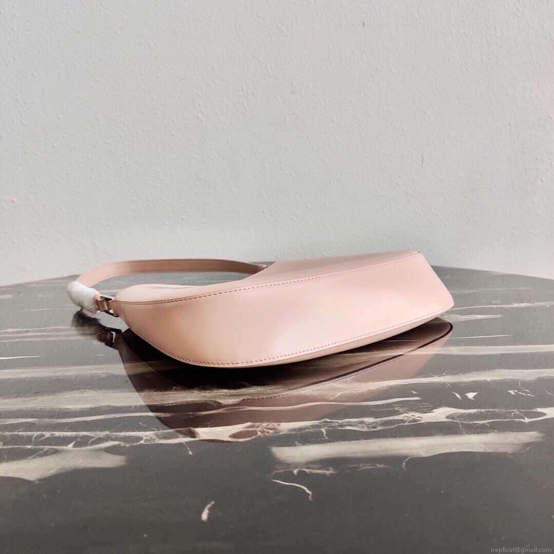 Prada 1BC499 Prada Cleo Brushed Leather Shoulder Bag in Pink