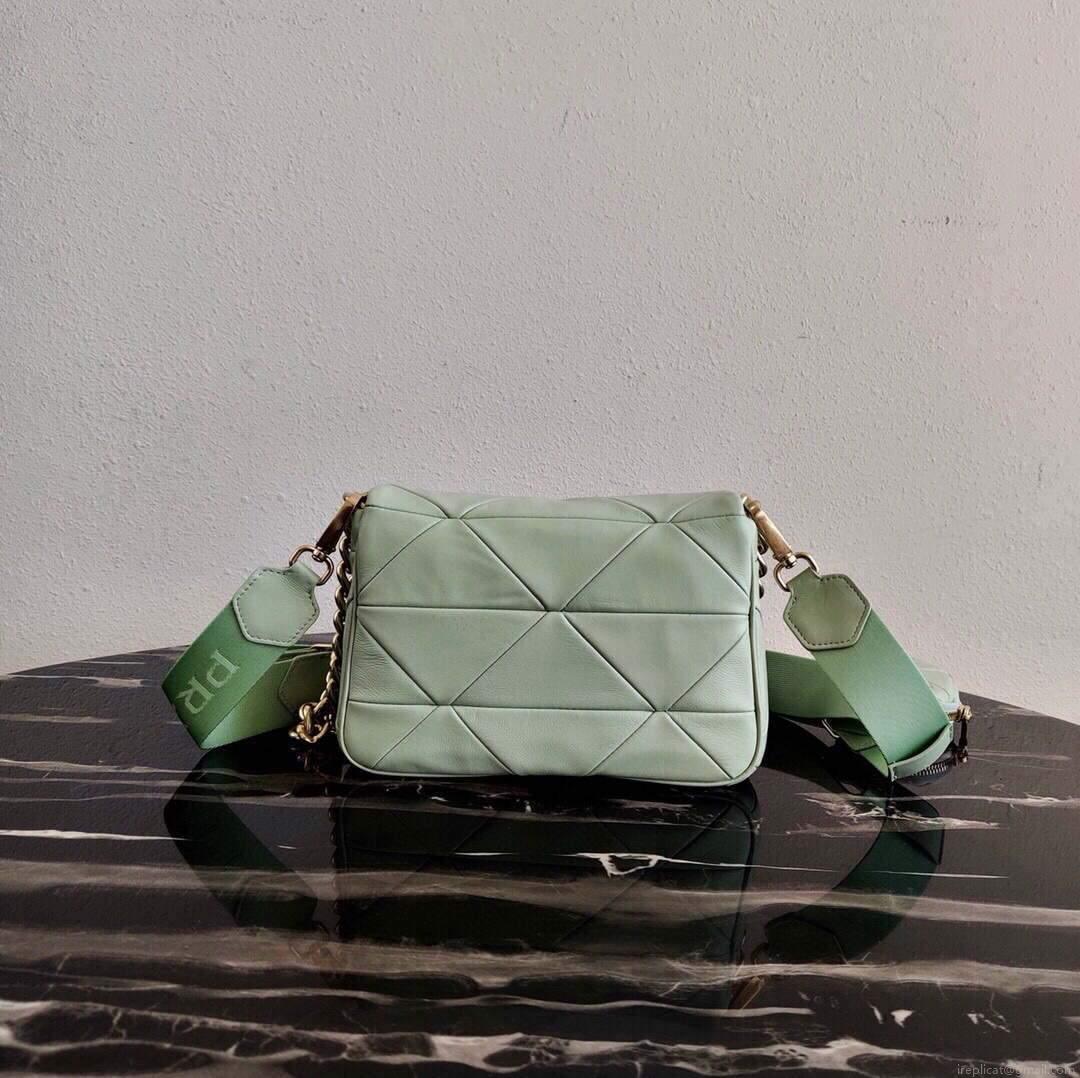 Prada 1BD292 Prada System nappa leather patchwork Bag Green