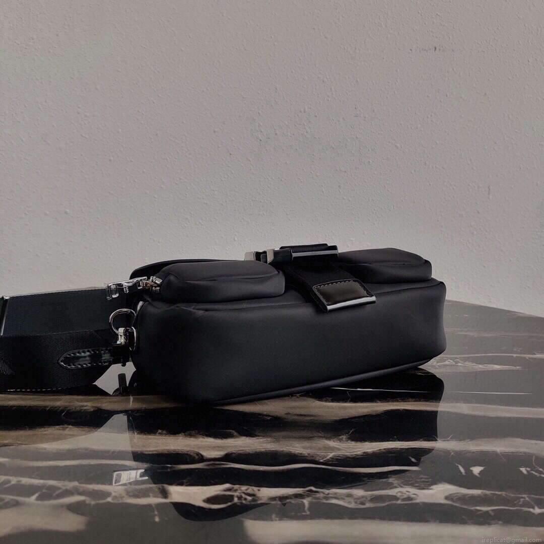 Prada 1BD295 Prada Pocket Nappa Leather Bag Black