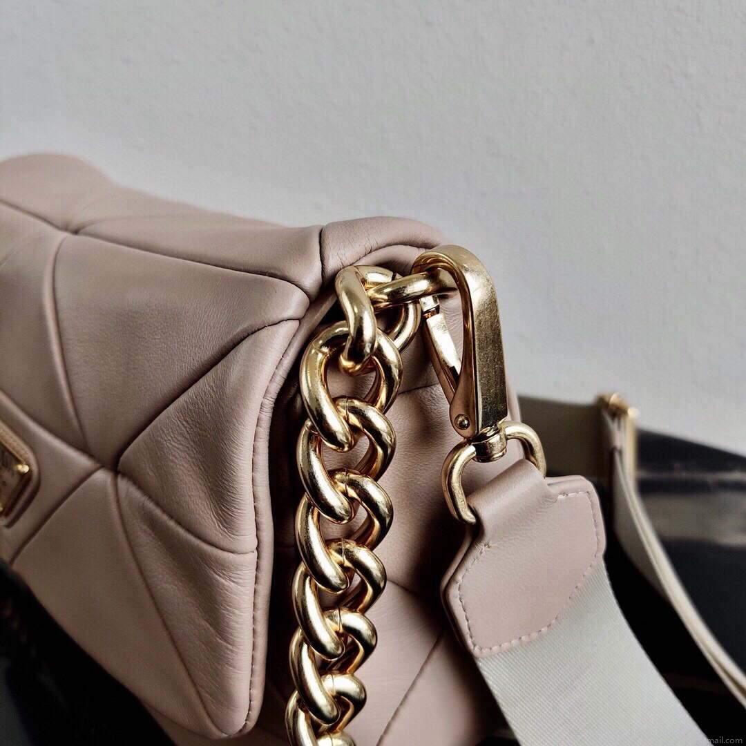 Prada 1BD292 Prada System nappa leather patchwork Bag Apricot