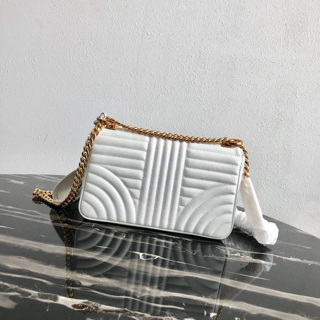 Prada 1BD108 Medium Leather Prada Diagramme Bag White