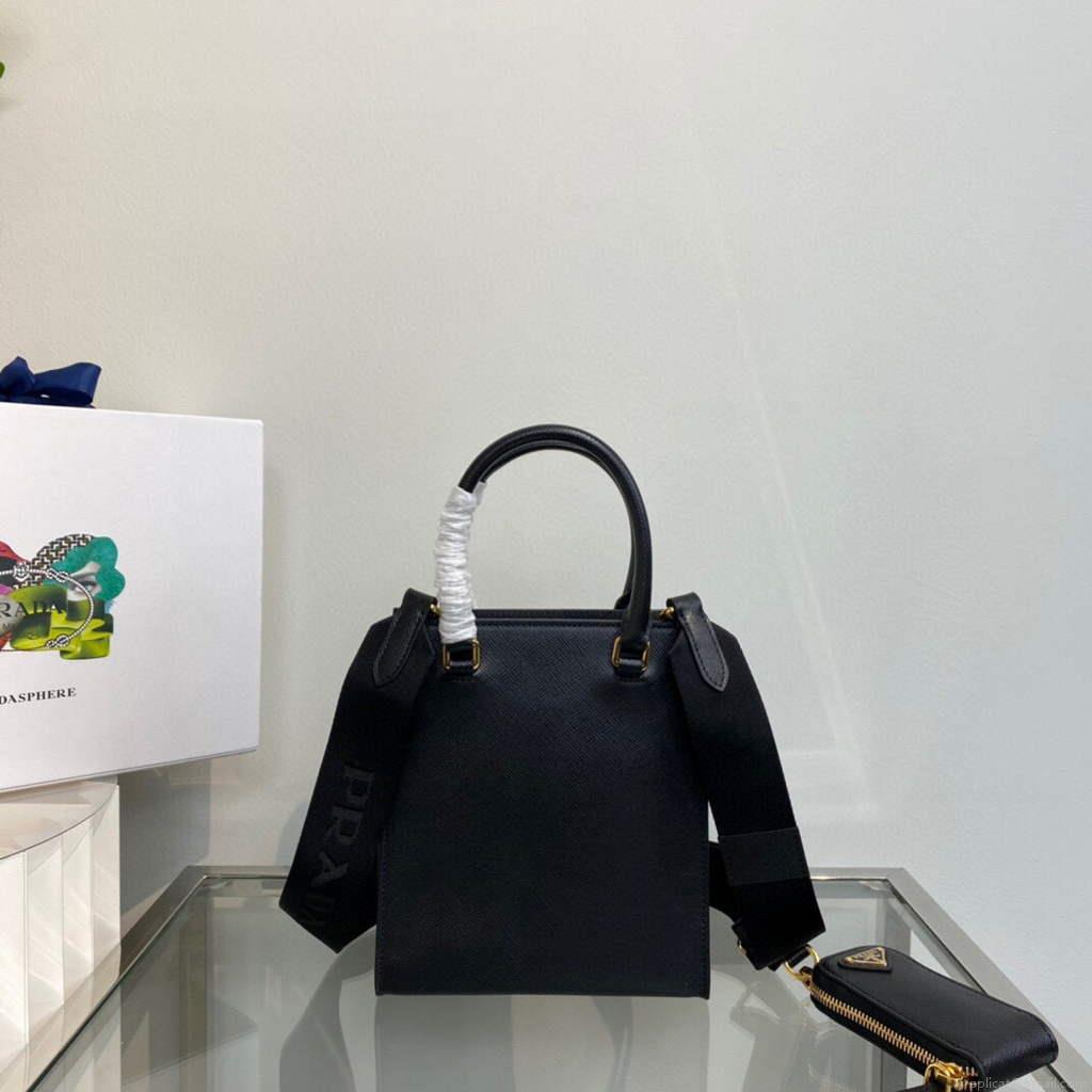 Prada 1BA333 Small Saffiano leather handbag Black