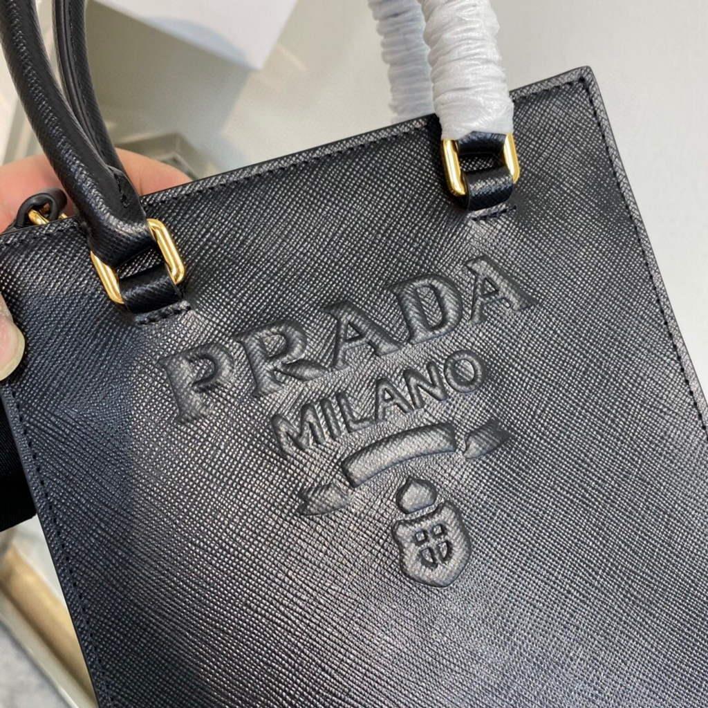 Prada 1BA333 Small Saffiano leather handbag Black