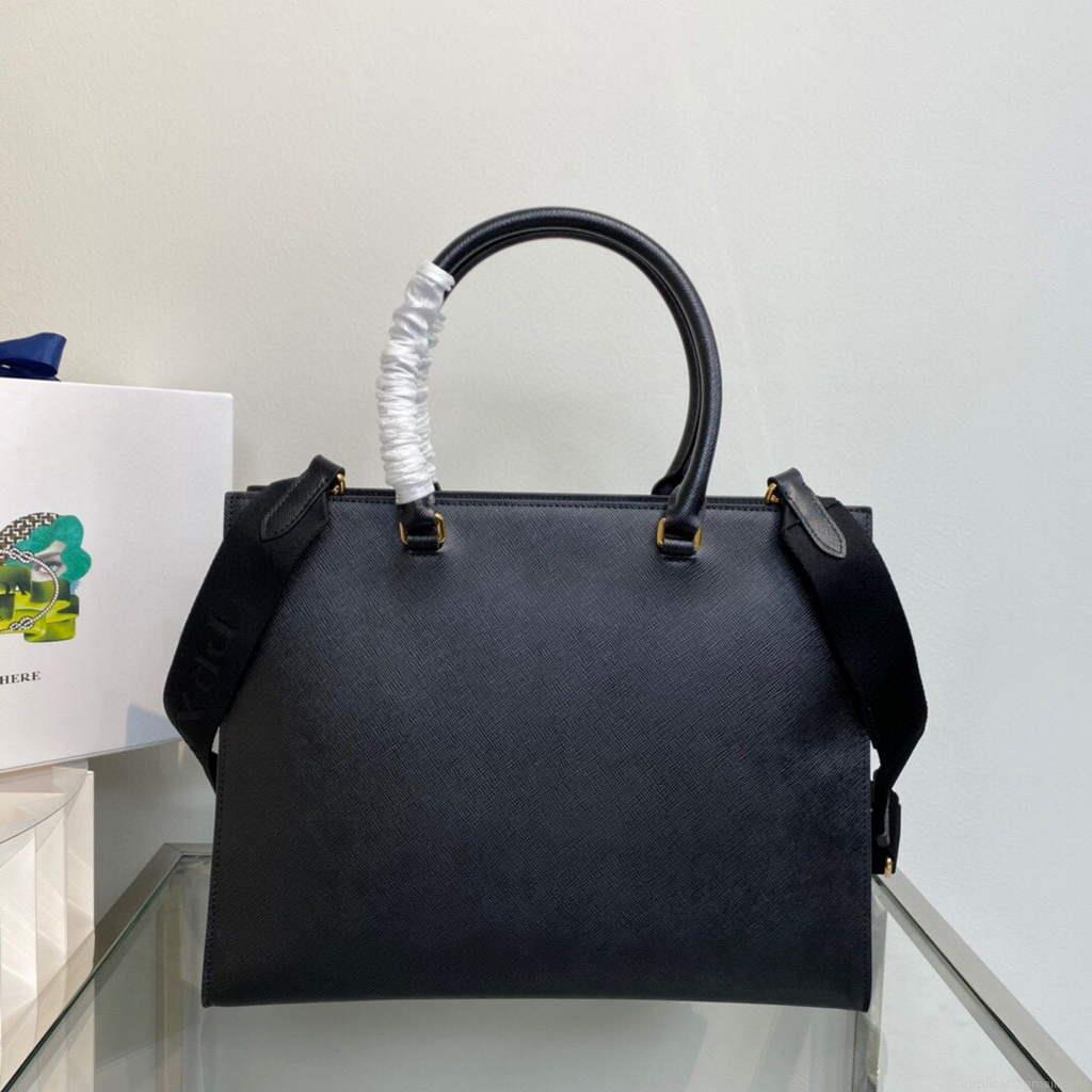 Prada 1BA335 Large Saffiano leather handbag Black