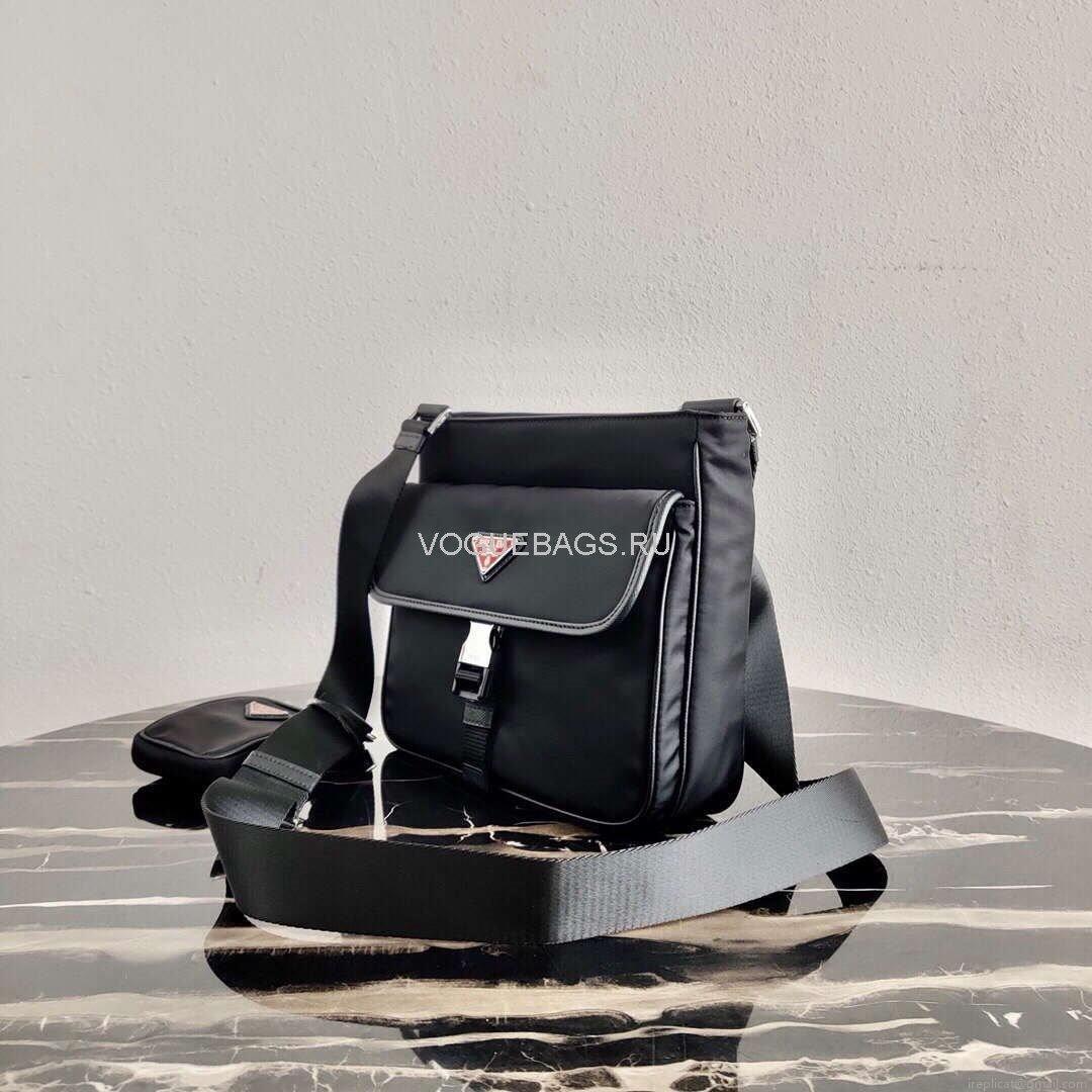 Prada 2VH110 Nylon Cross Body Bag Black