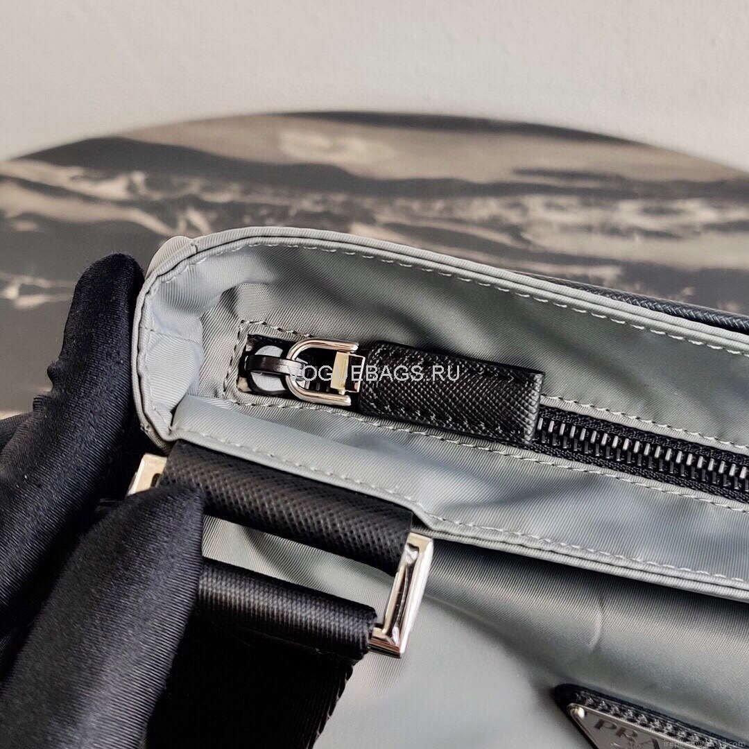 Prada 2VH110 Nylon Cross Body Bag Gray