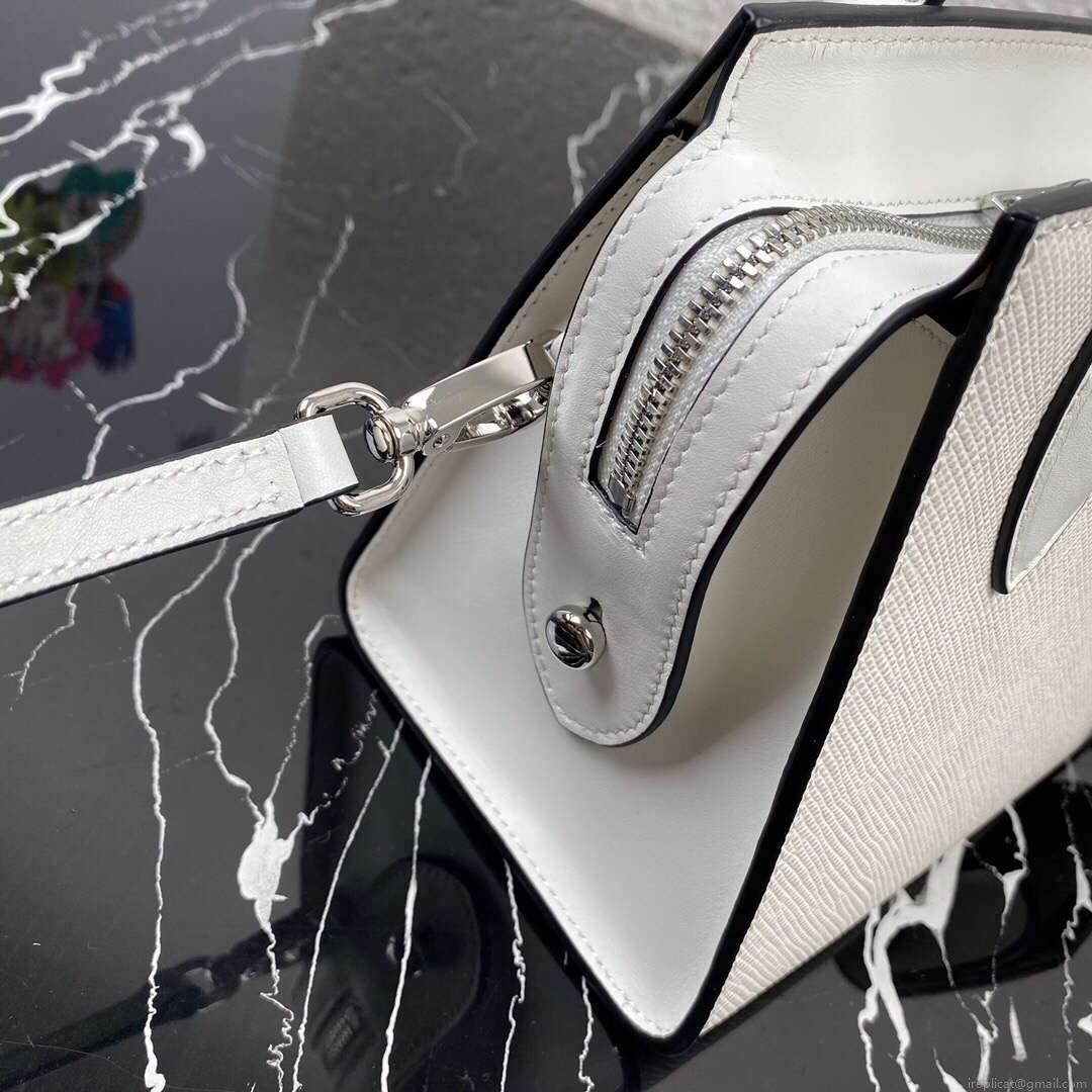 Prada 1BA269 Saffiano Leather Prada Monochrome Bag White