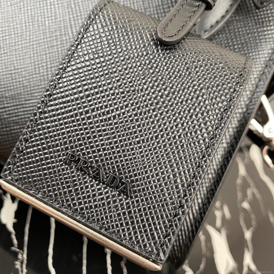 Prada 1BA269 Saffiano Leather Prada Monochrome Bag Black