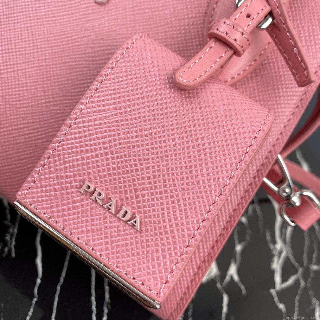 Prada 1BA269 Saffiano Leather Prada Monochrome Bag Pink