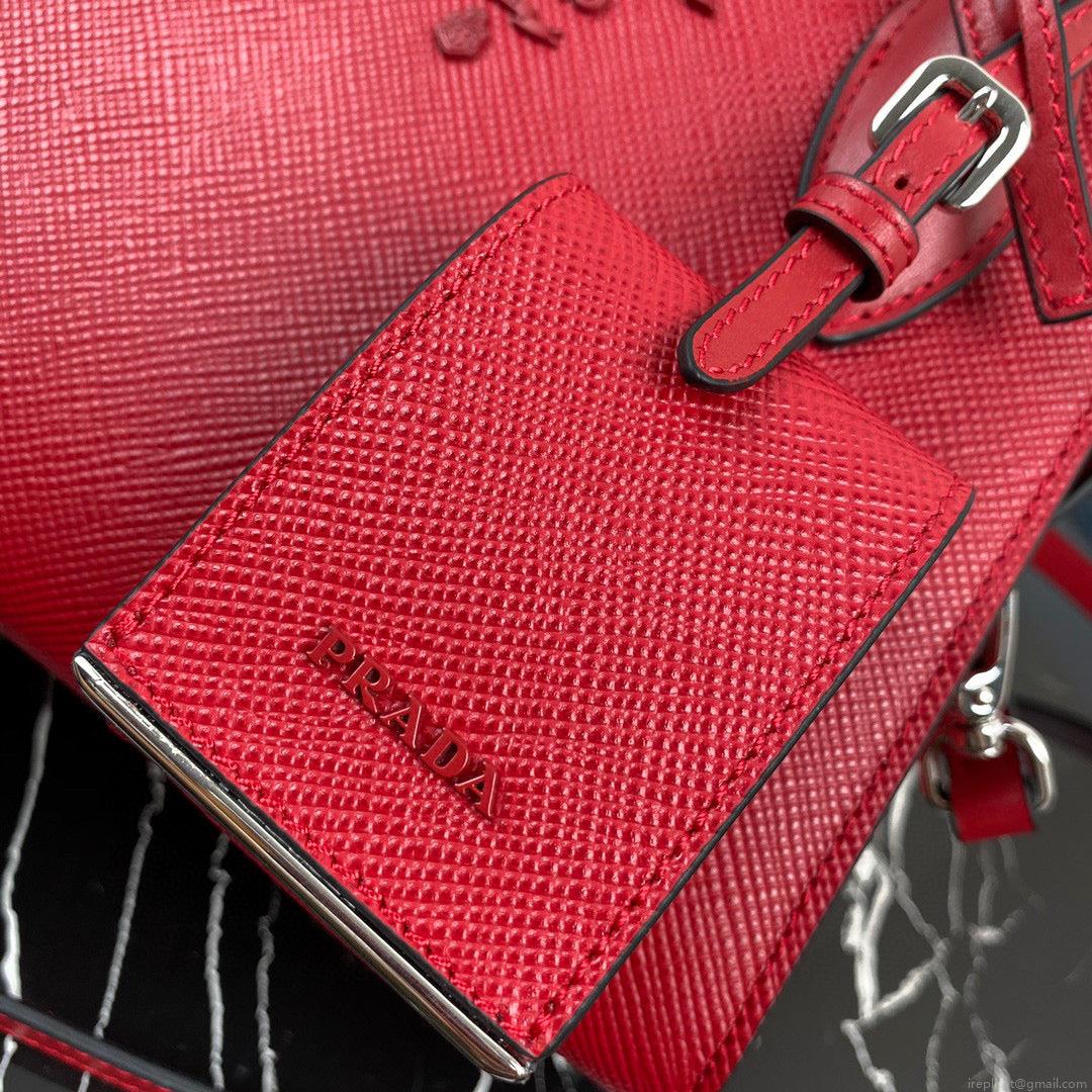 Prada 1BA269 Saffiano Leather Prada Monochrome Bag Red