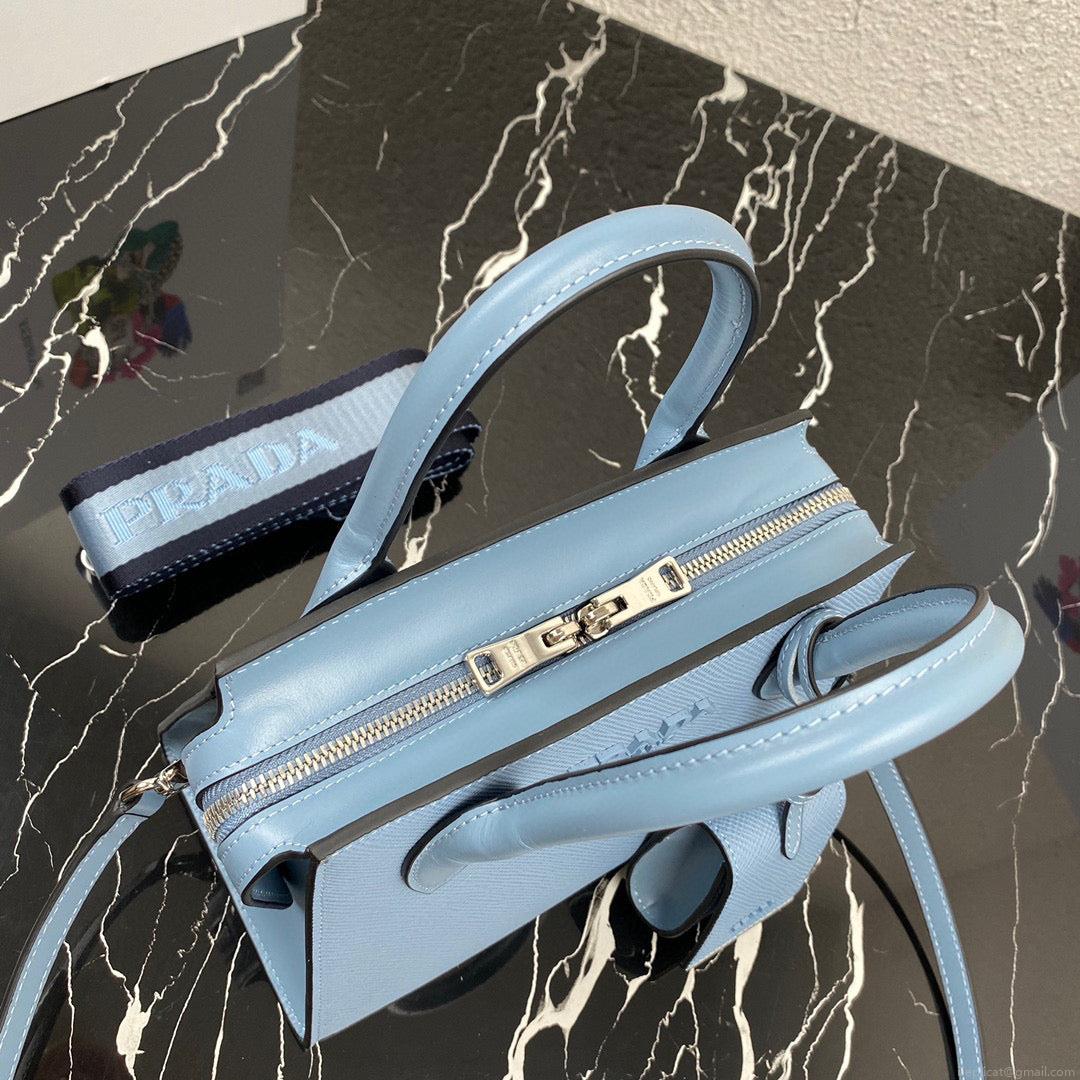 Prada 1BA269 Small Prada Kristen Saffiano bag Blue