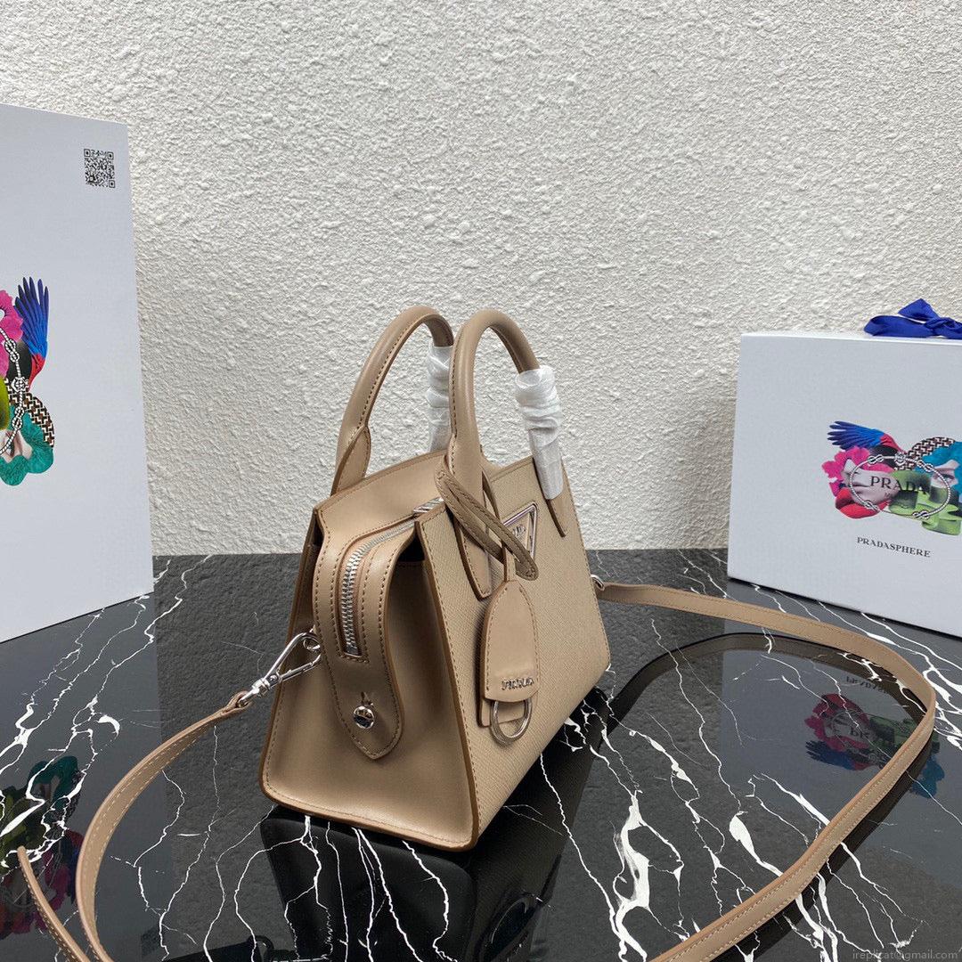 Prada 1BA269 Small Prada Kristen Saffiano bag Gray