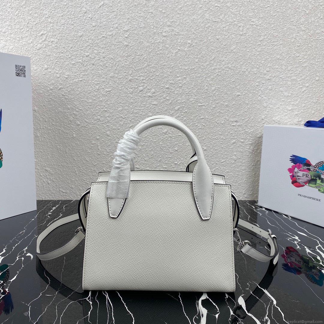 Prada 1BA269 Small Prada Kristen Saffiano bag White