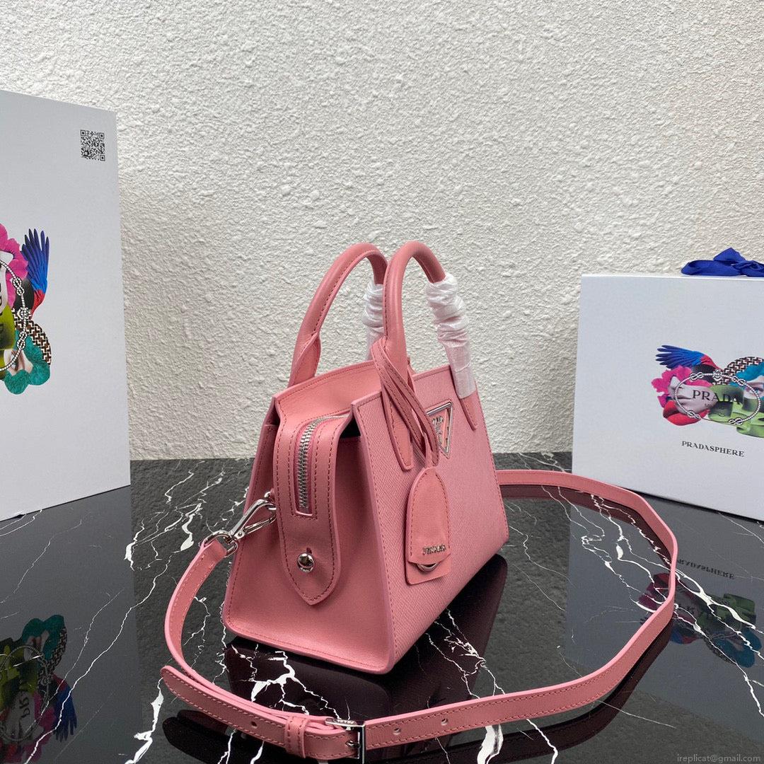 Prada 1BA269 Small Prada Kristen Saffiano bag Pink