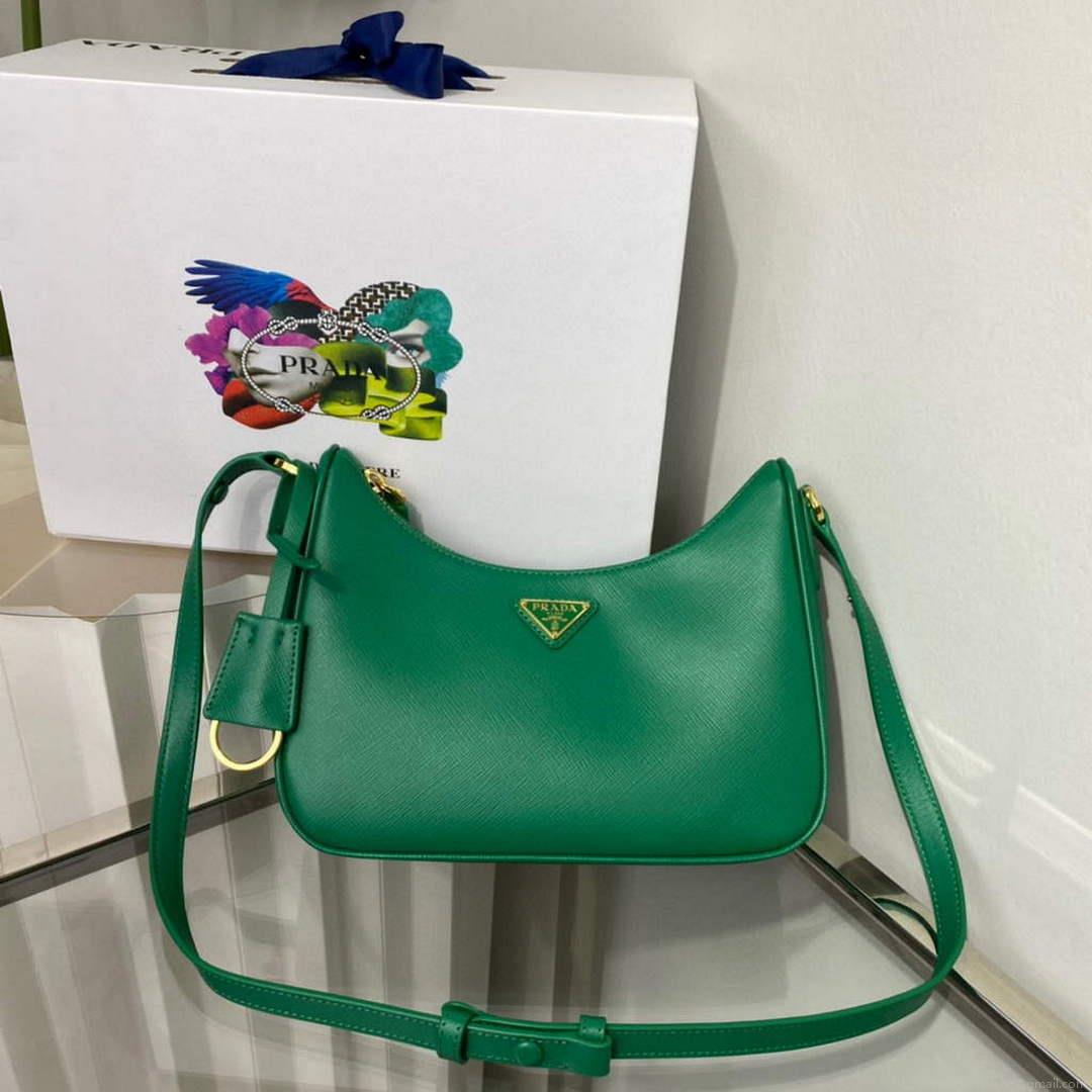 Prada 1BC204 Saffiano Leather Mini-Bag Green