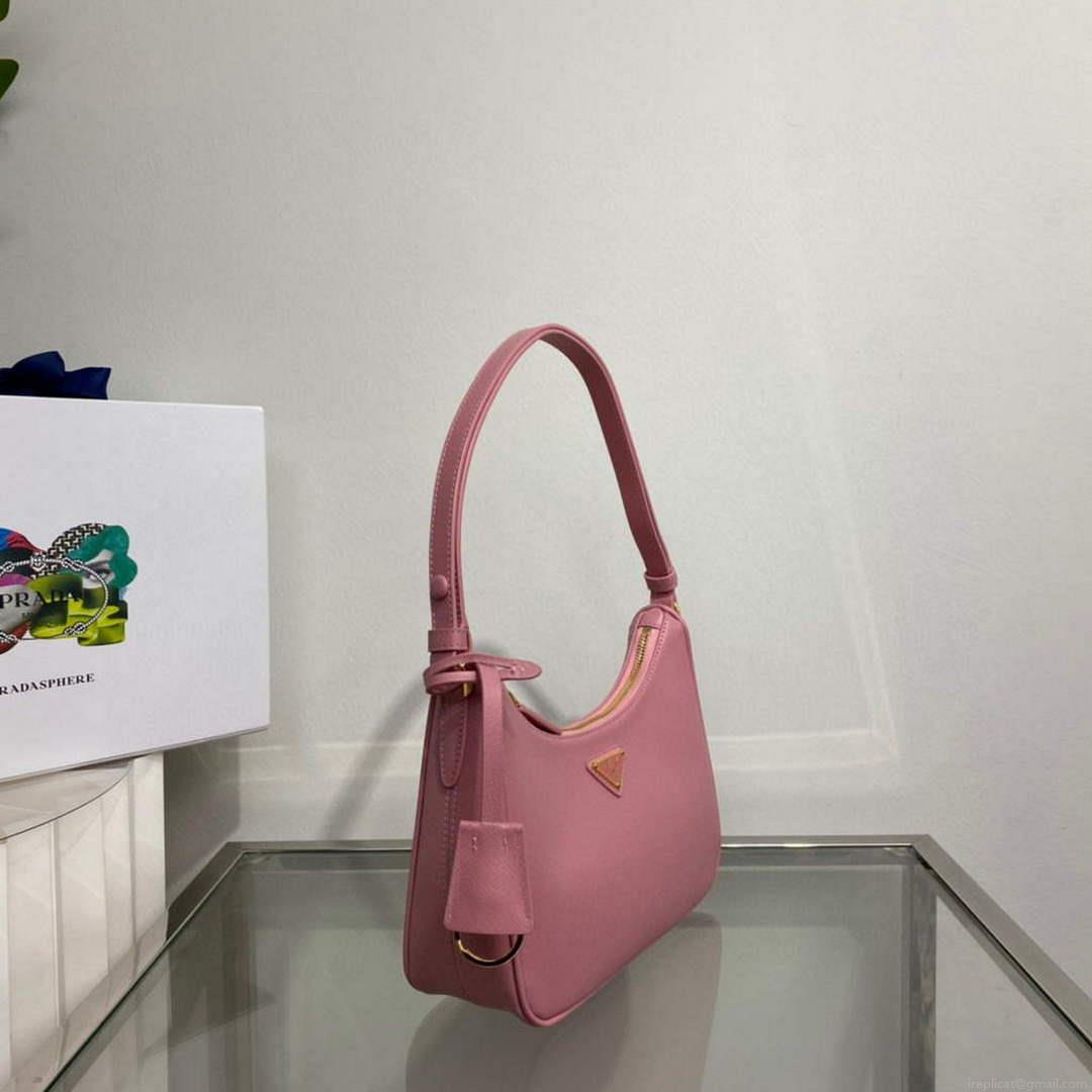 Prada 1BC204 Saffiano Leather Mini-Bag Pink