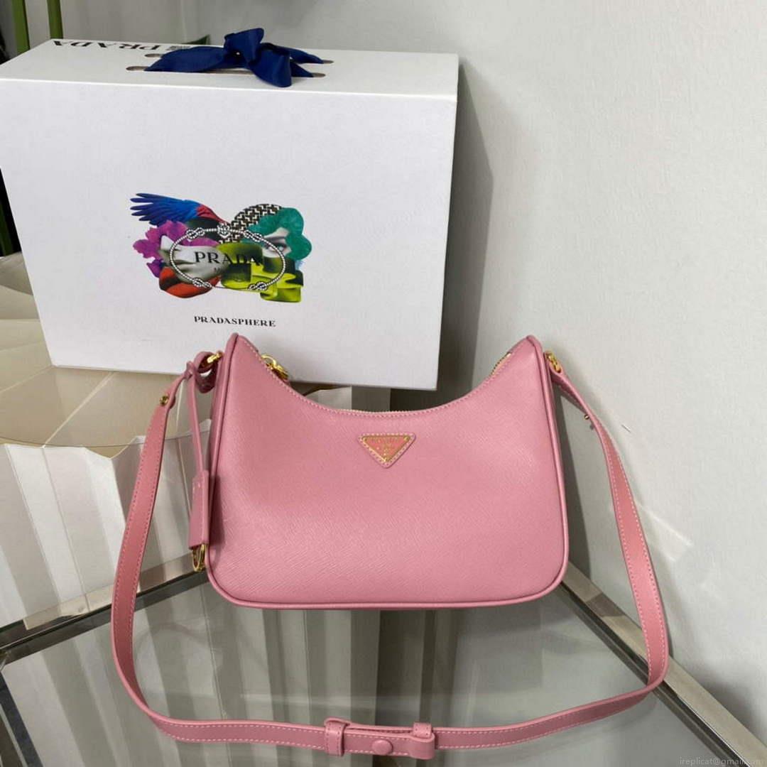 Prada 1BC204 Saffiano Leather Mini-Bag Pink