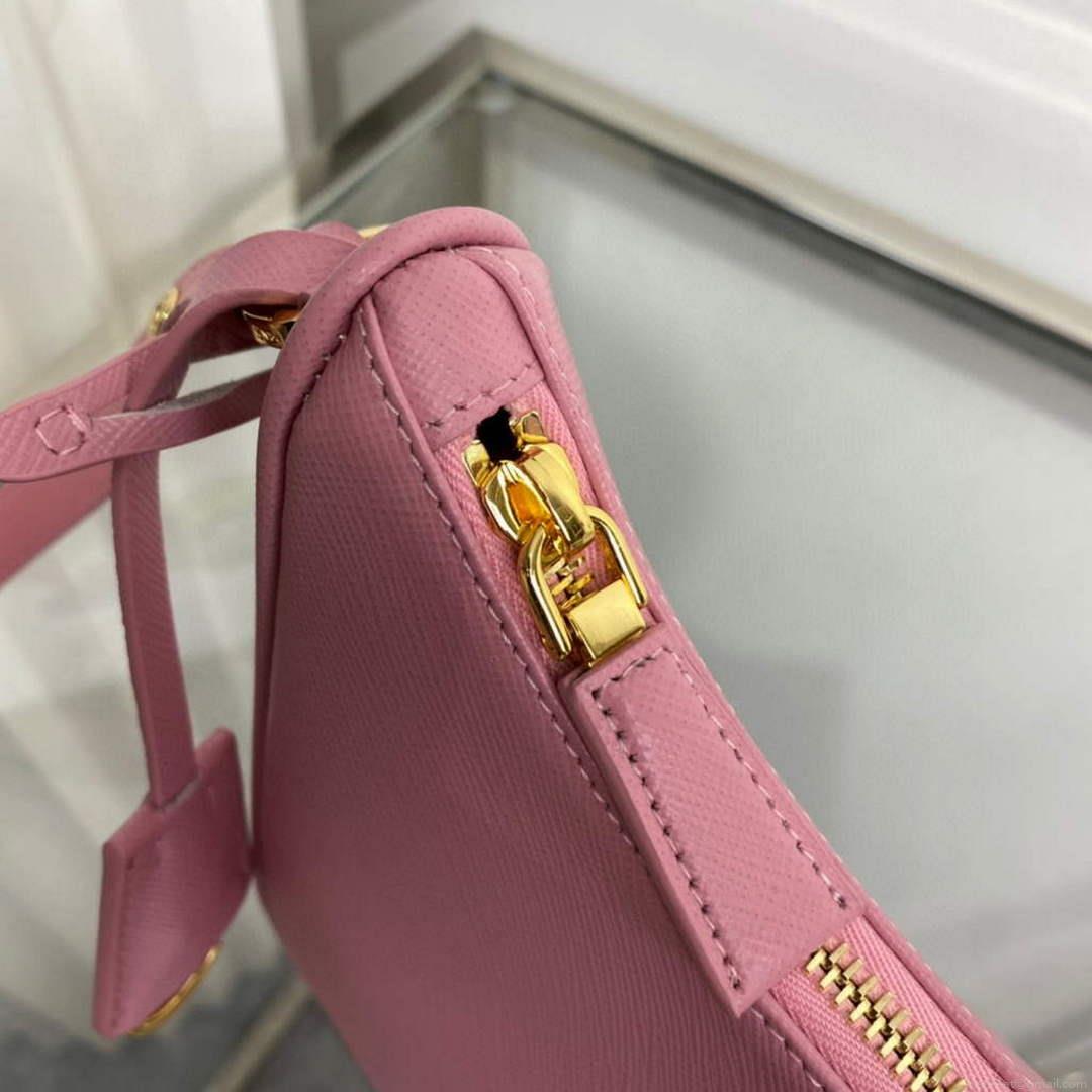 Prada 1BC204 Saffiano Leather Mini-Bag Pink