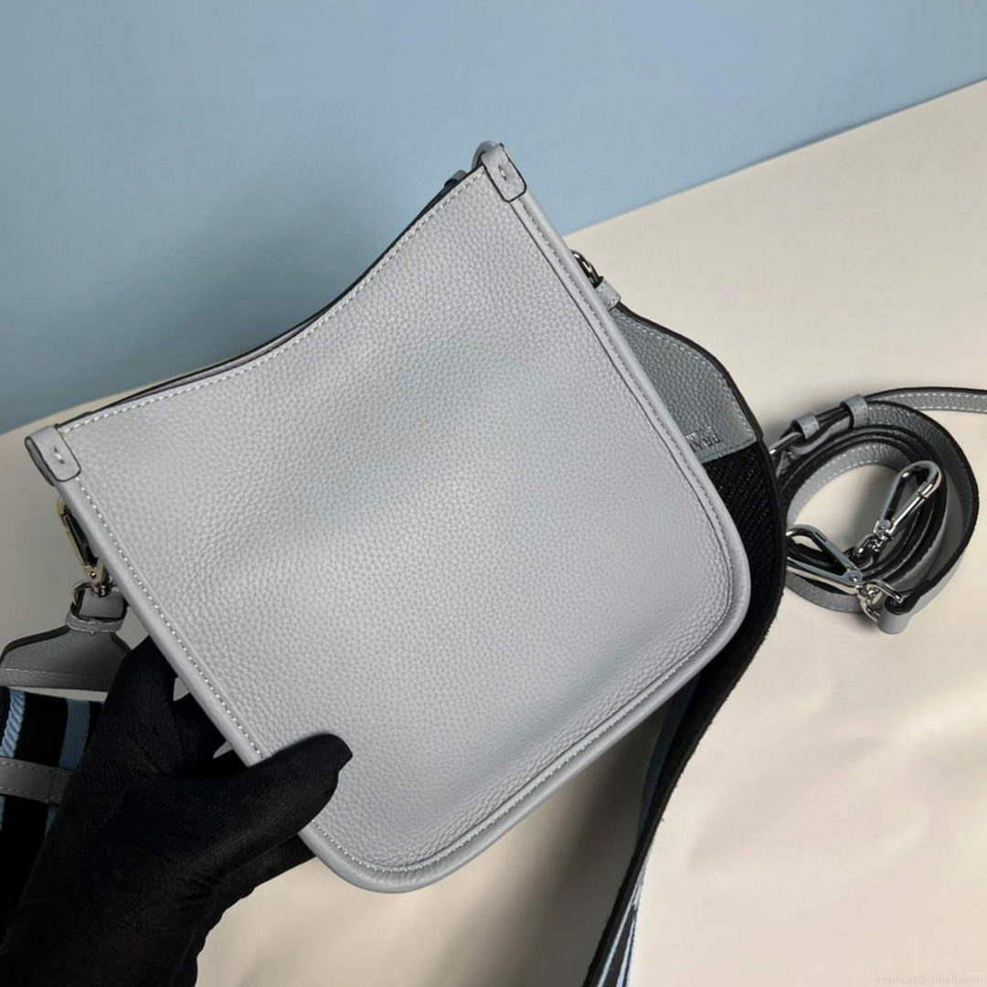 Prada 1BH191 Leather mini shoulder bag Blue