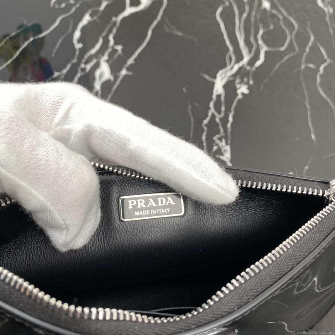 Prada 1BC155 Saffiano leather mini bag Black