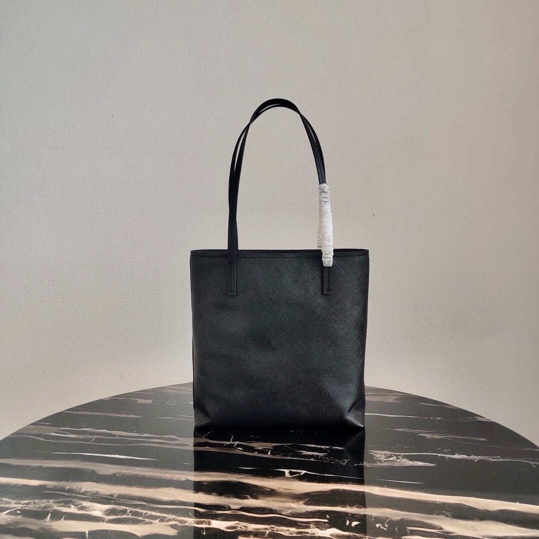 Prada Saffiano Leather 1BG342 Tote Black